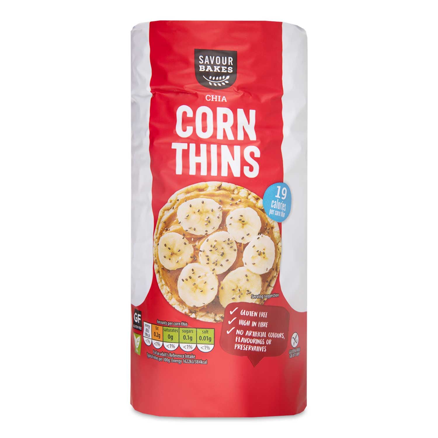 Chia Corn Thins 130g Savour Bakes